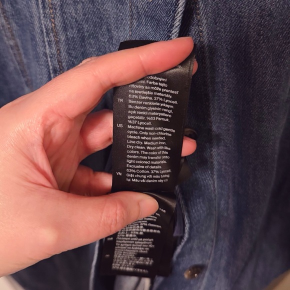 NWT COS Oversized Waisted Denim Shirt Dress Midi Length Size 8 - Picture 10 of 15